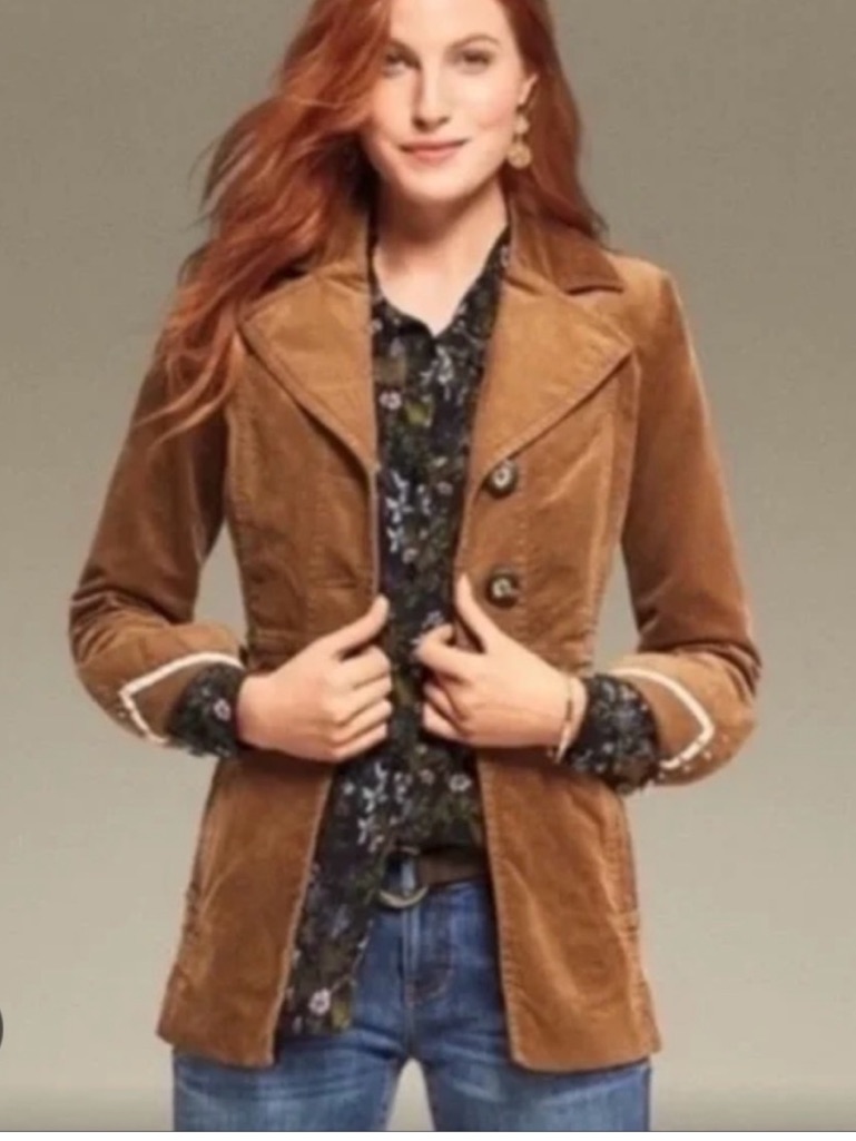 Cabi Journey Corduroy Jacket Blazer Size M